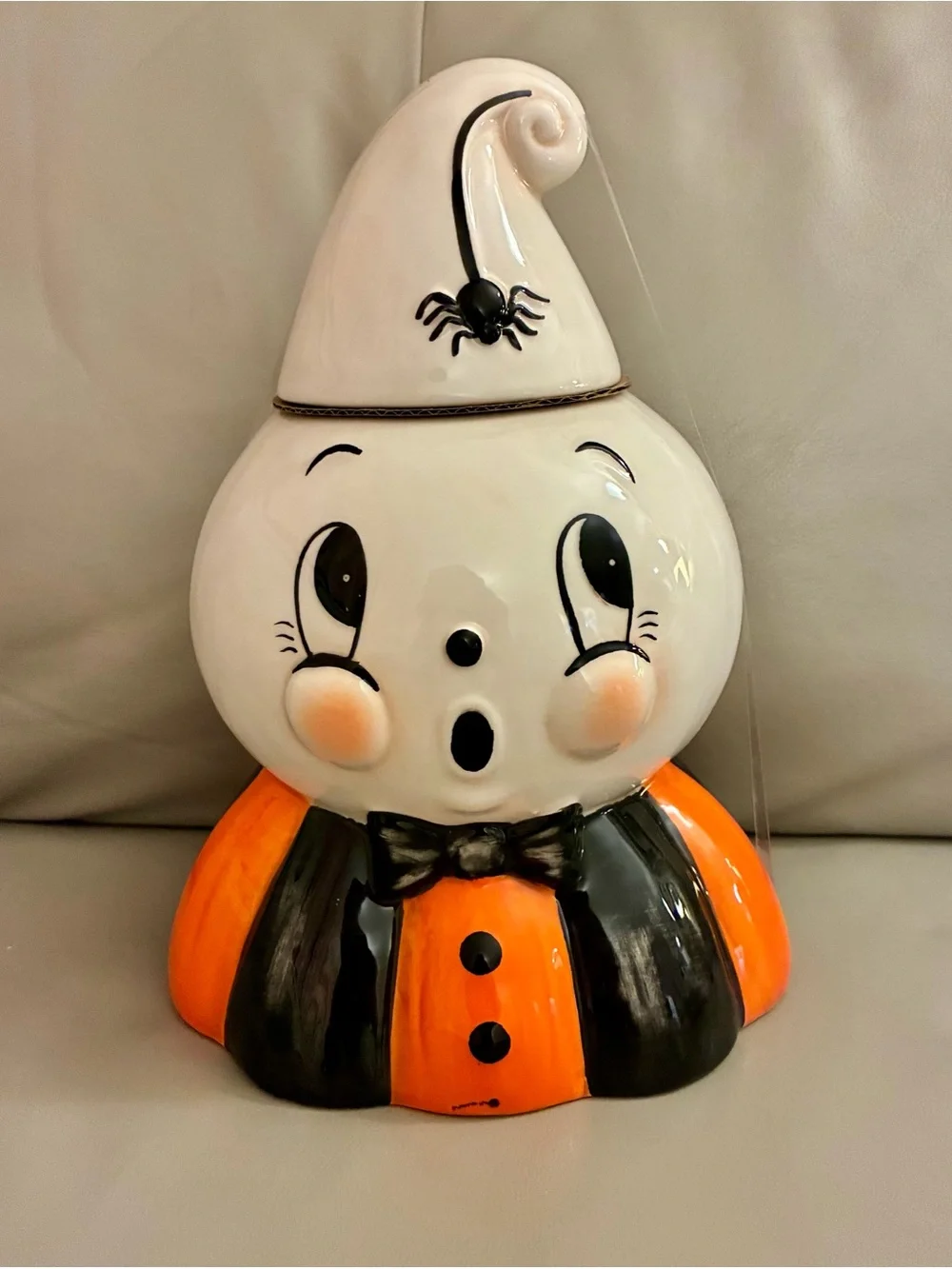 Johanna Parker Halloween Ghost Pumpkin Canister NWT